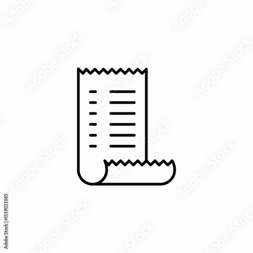 receipt paper bill icon sign vector
