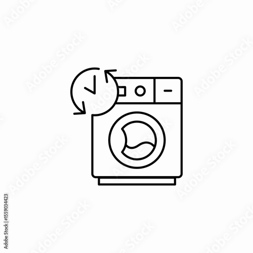 washing machine timer icon sign vector