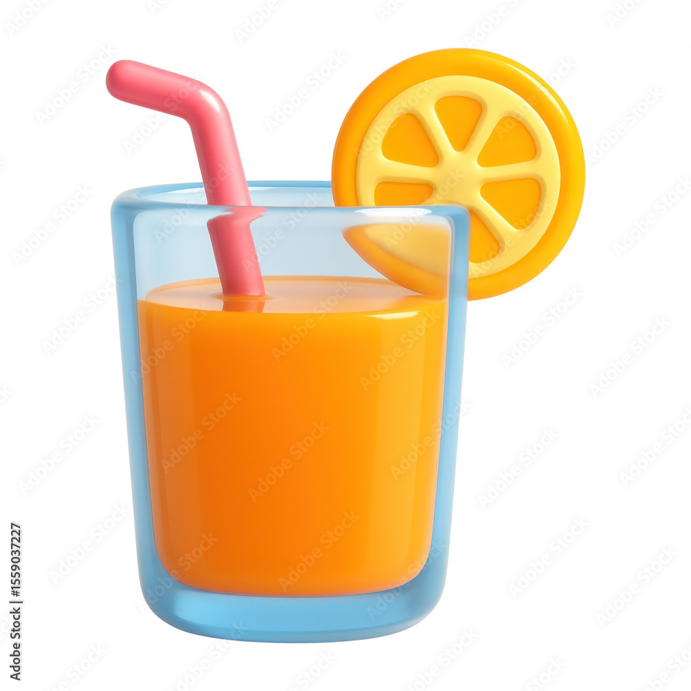 Obraz premium PNG Vibrant refreshing citrus drink illustration.