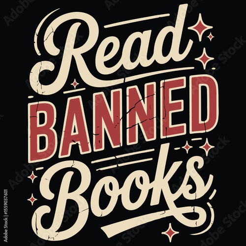 Read banned books Graphic design for Library Lovers