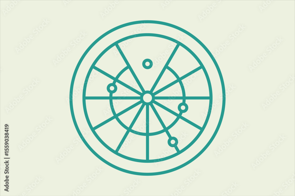 Radar icon. icon related to UI elements. suitable for web site, app, user interfaces,element, printable etc. line icon style. simple vector design editable Radar icon. icon related to UI elements. suitable for web site, app, user interfaces,element, printable etc. line icon style. simple vector design editable