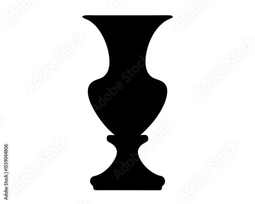 A Rubin vase illusion, an optical illusion that shows both faces and a vase