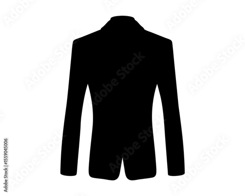 Silhouette of a sharply tailored suit jacket, conveying sophistication and elegance