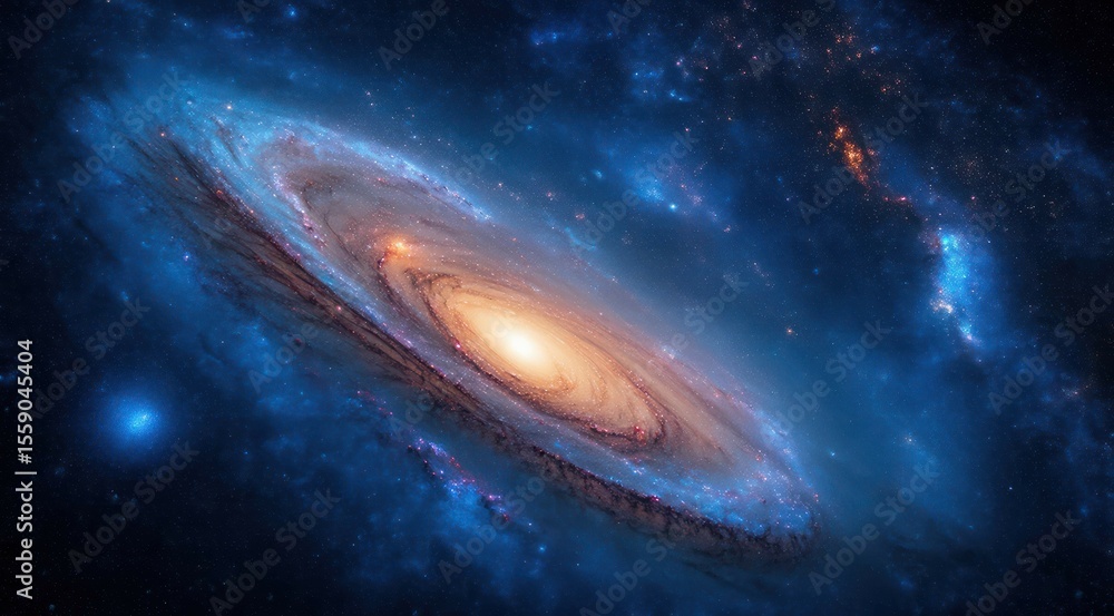 Fototapeta premium Colorful space galaxy with stars and nebulae in a cosmic background