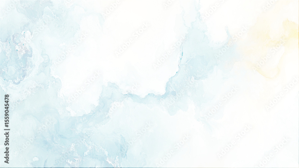 Obraz premium Light Blue Watercolor Background with Bleeding Effect.