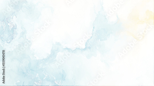Light Blue Watercolor Background with Bleeding Effect.