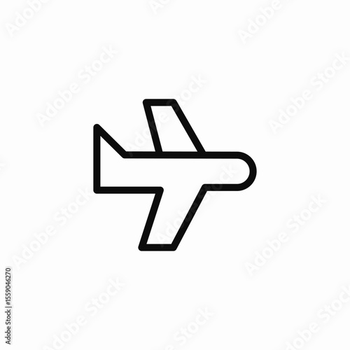 airplane flight icon sign vector
