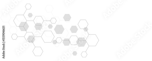 Futuristic molecule structure abstract hexagonal network background design for technology and medical science.