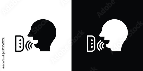 Voice control icon vector design element vector eps 10