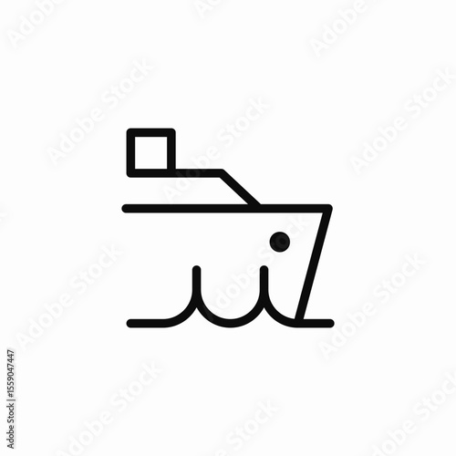 cruise yacht icon sign vector