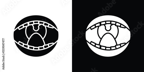 Tonsillitis icon vector design element vector eps 10
