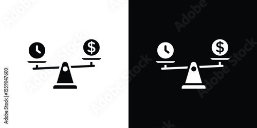 Time and money compare scale icon vector design element vector eps 10