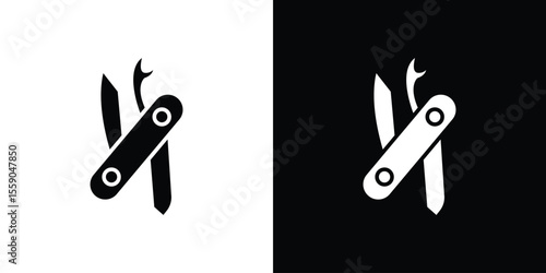 Swiss Knife icon vector, Symbol, logo illustrations