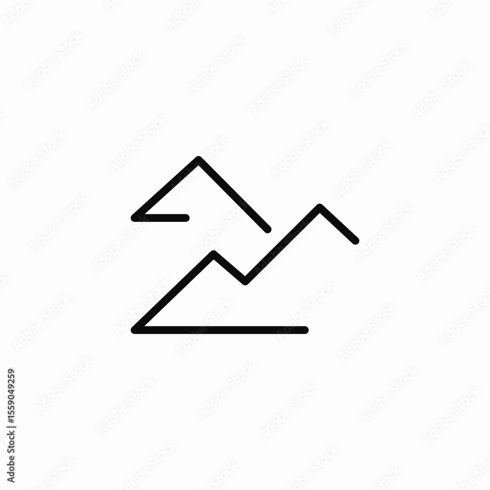 mountain view icon sign vector mountain view icon sign vector