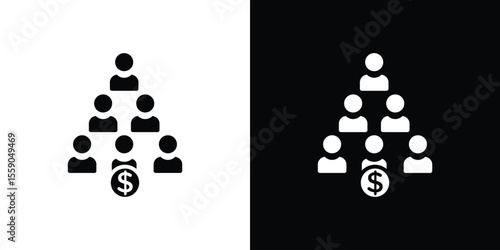 Ponzi scheme icon vector design element vector eps 10