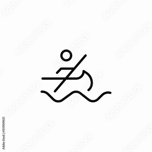 paddle sail icon sign vector