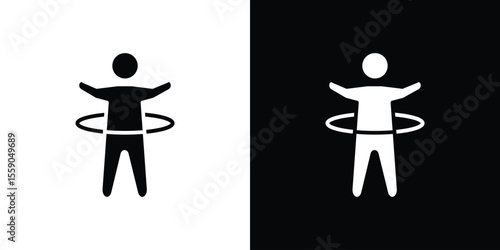 People Hula hop icon vector design element vector eps 10