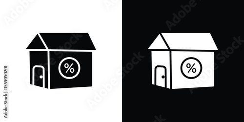 Mortgage rate icon vector design element vector eps 10