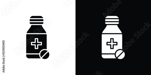 Medicine bottle icon vector design element vector eps 10