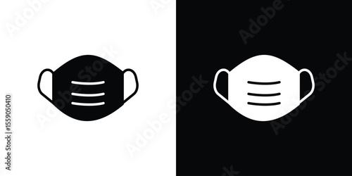Medical mask icon vector design element vector eps 10