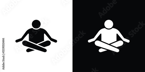 Meditating icon vector design element vector eps 10