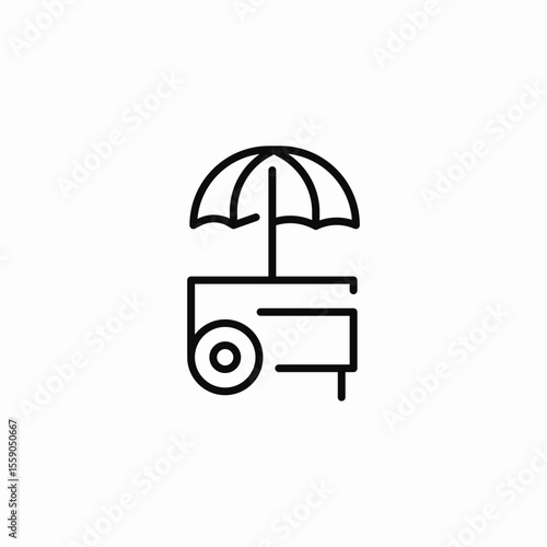street stand icon sign vector