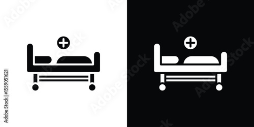 Hospital bed icon vector design element vector eps 10