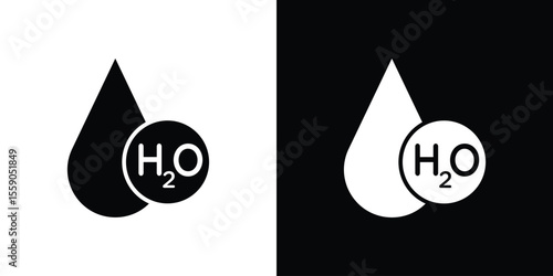 H2o icon vector design element vector eps 10