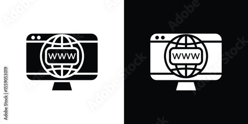Domain icon vector design element vector eps 10
