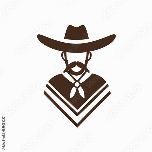 Independence Day in Argentina concept with gaucho silhouette wearing traditional poncho and hat. Independence Day in Argentina evokes patriotic sentiment and cultural pride.