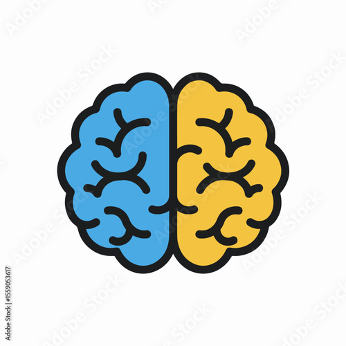 International Chess Day concept with brain divided into creative and logical halves.
