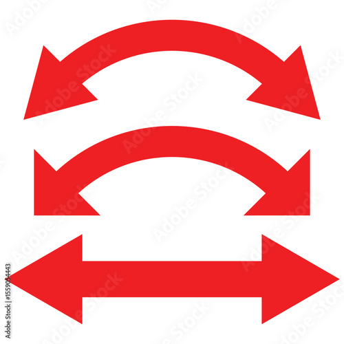 Dual sided arrow vector, icon, silhouette design. Dual sided arrow vector icon. Double ended arrow vector design for website, app and logo design. Vector illustration of duel side arrow. 