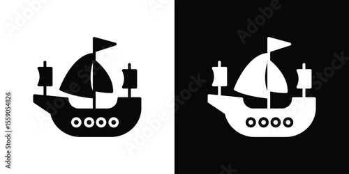 Caravel icon vector design element vector eps 10