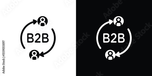 B2B icon vector design element vector eps 10