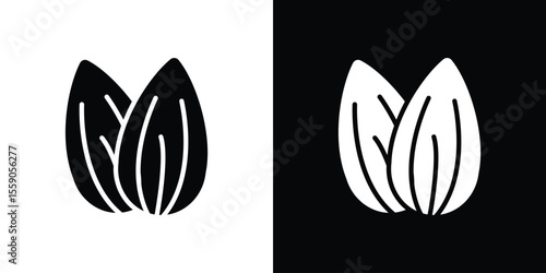 Almond icon vector, Symbol, logo illustrations