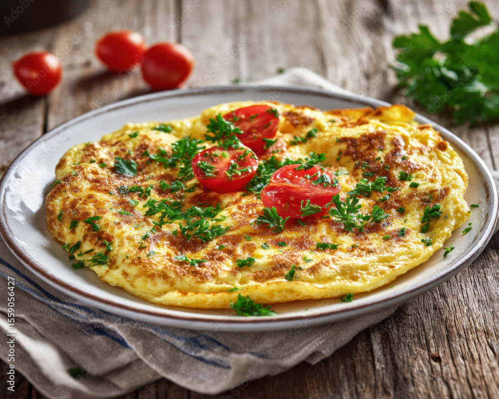 Simple and Bright Egg Dish in Editorial-Safe Setup Simple and Bright Egg Dish in Editorial-Safe Setup