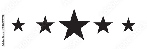 Five stars rating icon.