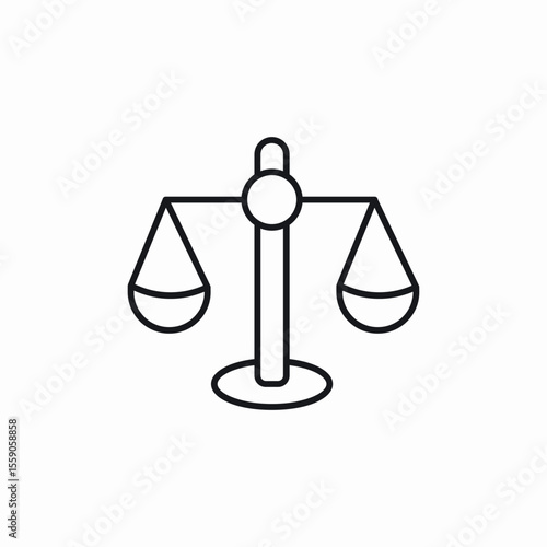 balance scale icon sign vector