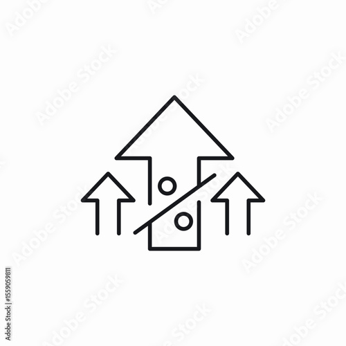 data percentage icon sign vector