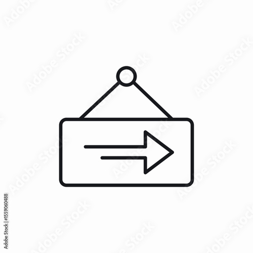 hung directions icon sign vector