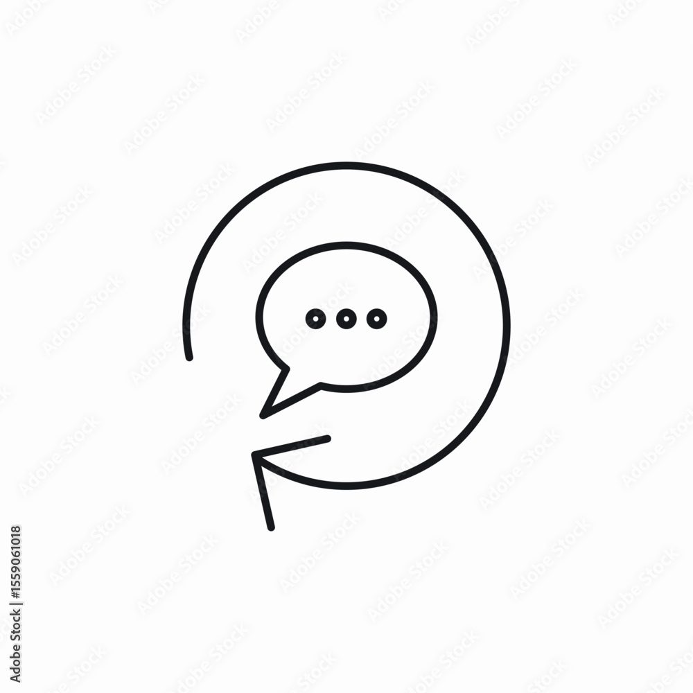 Fototapeta premium message reload icon sign vector