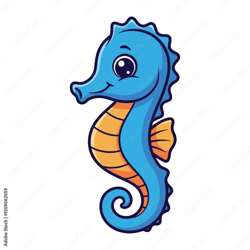 Fototapeta premium Cute sea creature icons very cool design