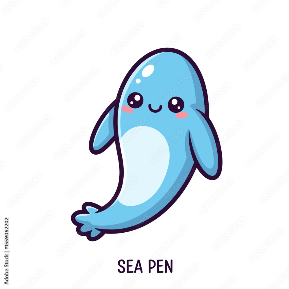 Obraz premium Cute sea creature icons very cool design
