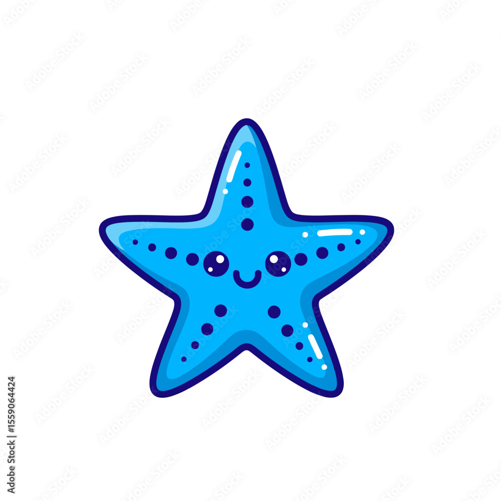 Obraz premium Cute sea creature icons very cool design