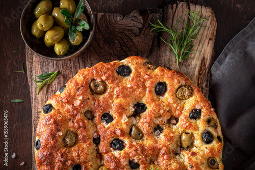 Hot focaccia with olive oil...