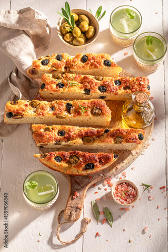 Homemade and tasty focaccia...
