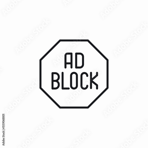 advertisement blocker icon sign vector
