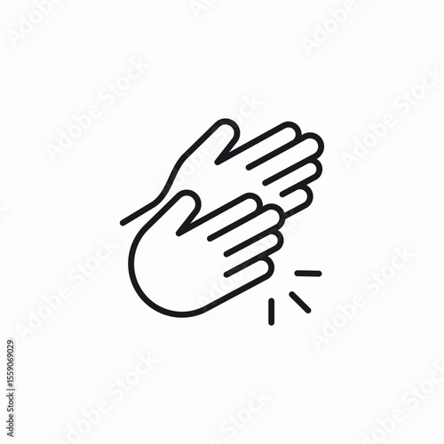 applaud crowd icon sign vector