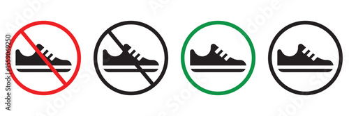 Allowed and Prohibited Action Signs Set – Green and Red Circle Icons for Rules and Warnings