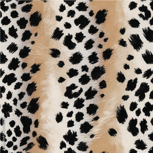 Seamless wild leopard animal print fur texture with natural brown spots